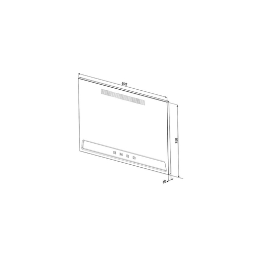 Panel de Pared Smeg KIT1TR9N Negro