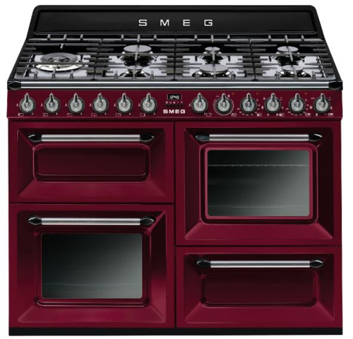 Smeg TR4110RW1 - Cocina de Gas Natural/Butano 7 Fuegos
