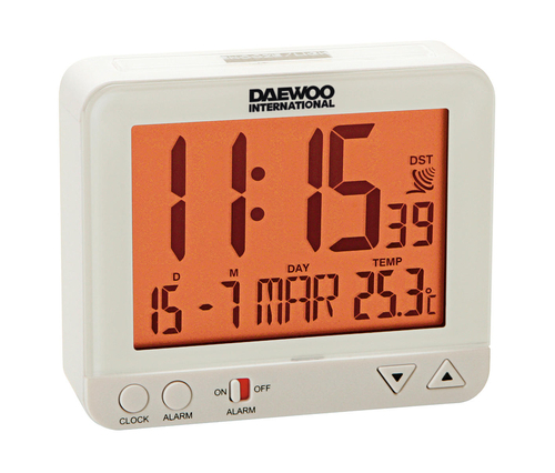 Despertador Daewoo DCD 200 Blanco Alarma Snooze