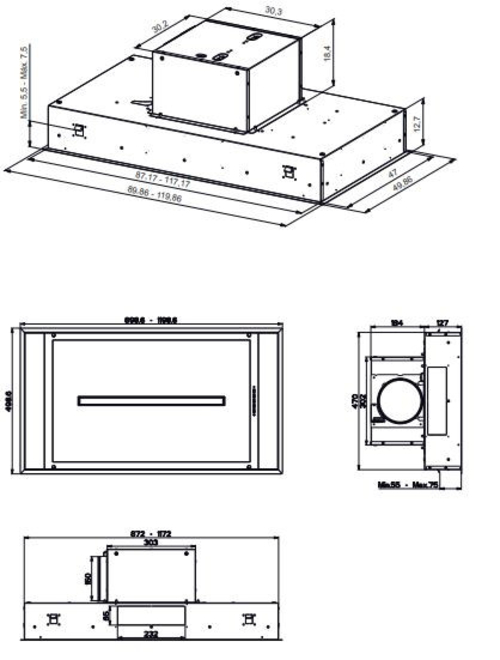 Campana de Isla MEPAMSA Cielo 90 Inox 90cm