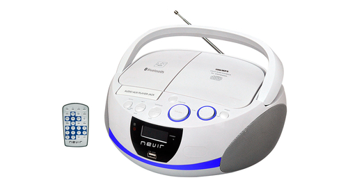 Radio-CD Portátil Nevir NVR-480UB MP3 Bluetooth Blanco