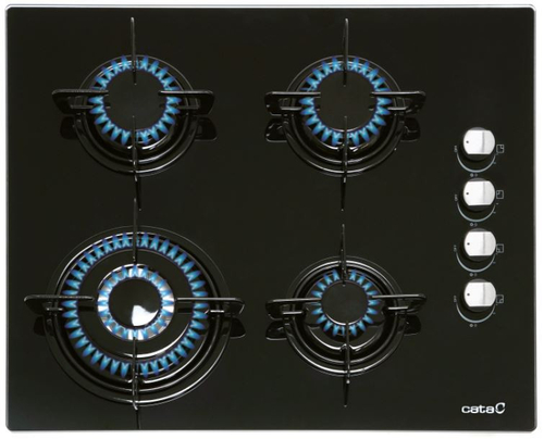Placa de Gas CATA CI 631BK Negro  60cm Natural y Butano 