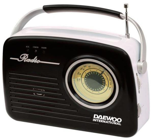 Radio Digital Daewoo AM/FM DRP-130BL Negro