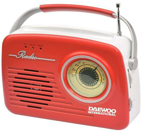 Radio Digital Daewoo AM/FM DRP-130BL Rojo
