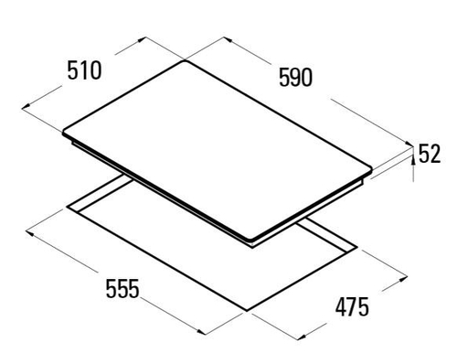 CATA  CI6021BK Negro  - Placa de Gas 60cm Natural