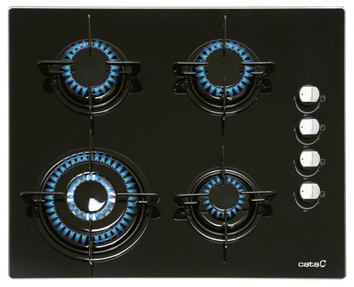 CATA CIB 6031 BK Negro  - Placa de Gas 60cm Butano 