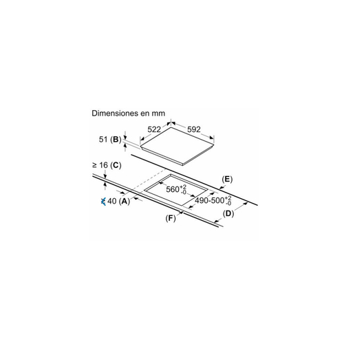 Vitrocerámica de Inducción BALAY 3EB965LR Negro 60cm