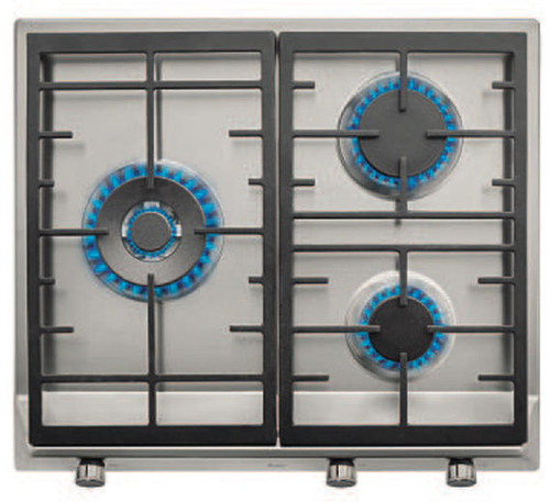 Placa de Gas TEKA  EX 60.1 3G AI AL DR CI INOX  60CM BUTANO