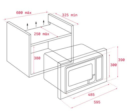 Microondas TEKA MS 620 BIH INOX 18L 700W