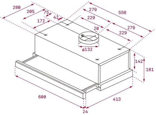 Campana Extraíble TEKA TL 6310 Negro 60CM
