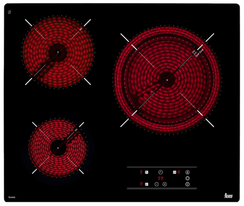 Vitrocerámica Eléctrica TEKA TB-6315 Cristal Negro  60cm