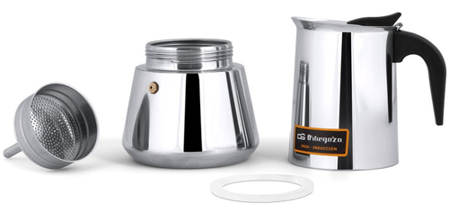 ORBEGOZO KFI-660 INOX - Cafetera de Aluminio 6 Tazas