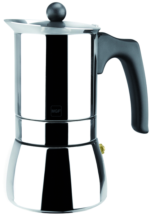 MAGEFESA GÉNOVA Acero Inoxidable - Cafetera de Aluminio 6 Tazas