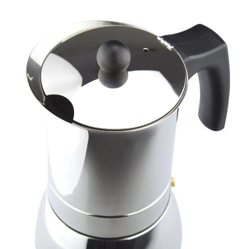 MAGEFESA GÉNOVA Acero Inoxidable - Cafetera de Aluminio 6 Tazas