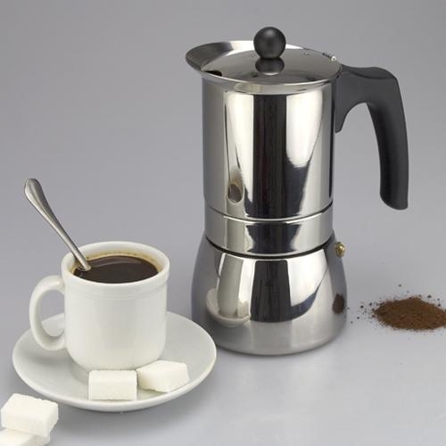 MAGEFESA GÉNOVA Acero Inoxidable - Cafetera de Aluminio 6 Tazas