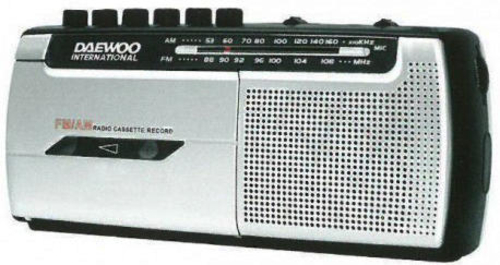 Radio Cassette Daewoo DRP-107 Gris con Radio Micrófono
