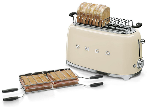 Tostador Smeg TSF02CREU 1500W Crema 4 Rebanadas 