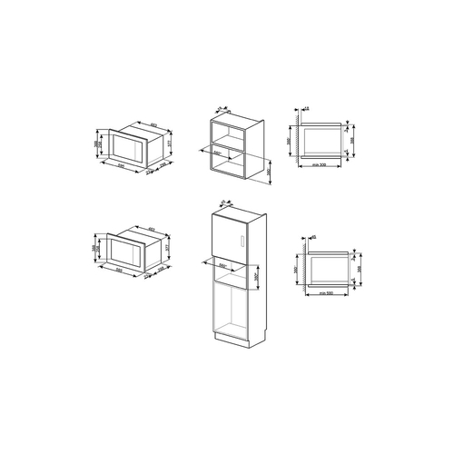 Microondas con Grill Smeg FMI017X Integrable 