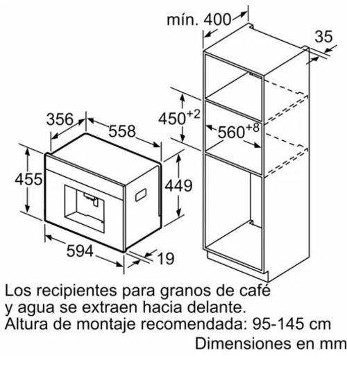Cafetera Integrable Bosch CTL636ES6 Espresso Integrable