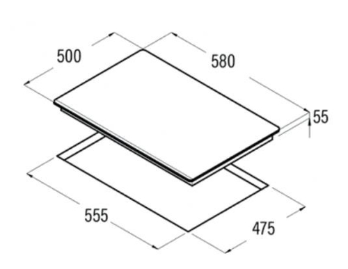 Placa de Gas CATA LCI 6021BK Negro  60cm Natural y Butano 