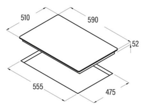 Placa de Gas CATA CIB 6021 BK Negro  60cm Natural y Butano 