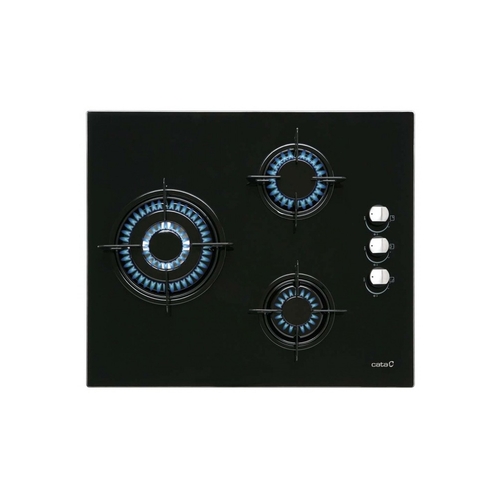 Placa de Gas CATA CIB 6021 BK Negro  60cm Natural y Butano 
