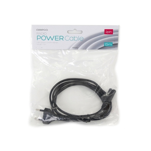 Cable Alimentación Omega OKL3P Negro 15 M Conector 3-PIN