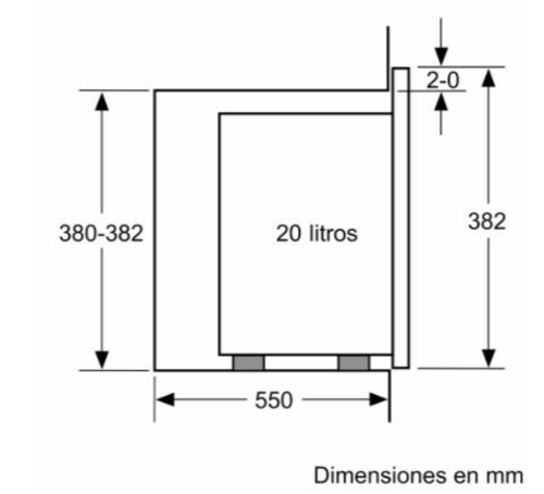 Microondas BOSCH BEL523MS0 INOX 20L 800W