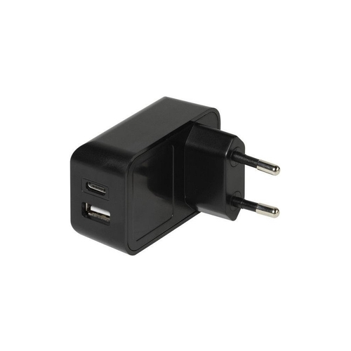 Cargador Vivanco DUAL 3.4A Negro USB BLAN USB A Tipo C   