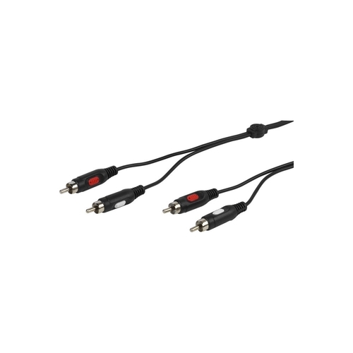 Cable Vivanco 46013 2 Conectores RCA Negro 2.5 Metros