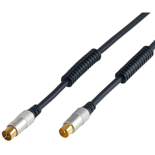 Cable Antena Vivanco 22073  Coaxial Negro 5 Metros 340Gr    