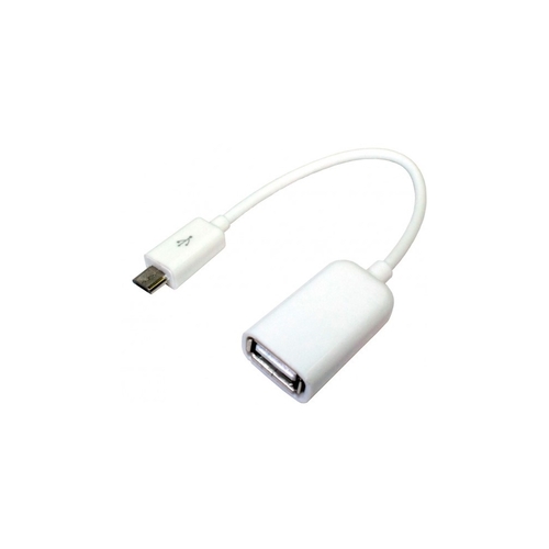 Cable DCU 341282 OTG USB A Hembra - Micro Macho Blanco