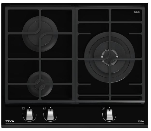 Placa de Gas TEKA GZC 63310 XBB CRISTAL NEGRO  60CM BUTANO 