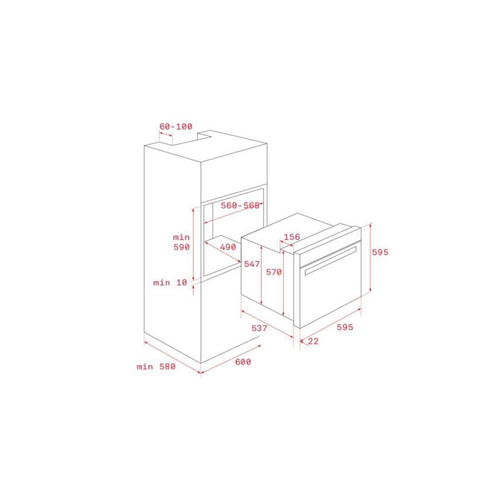 Horno Multifunción TEKA  HLB 8400 CRISTAL Negro 70L