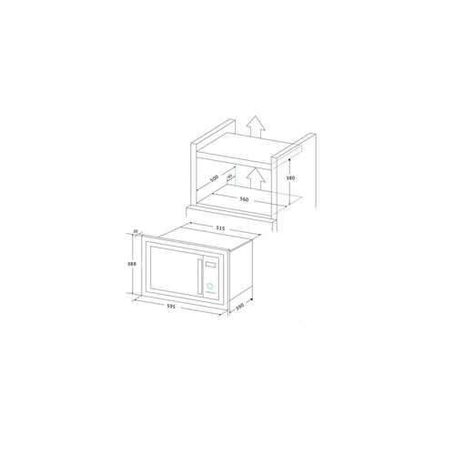 Microondas NIBELS MCM-25 NX INOX 25L 1200W