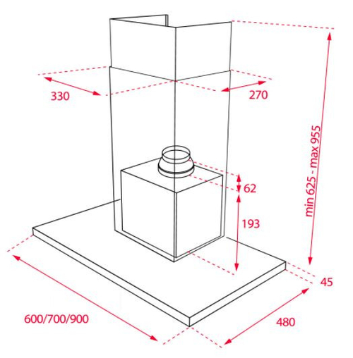 Campana Decorativa TEKA DSJ 950 Inox 90CM