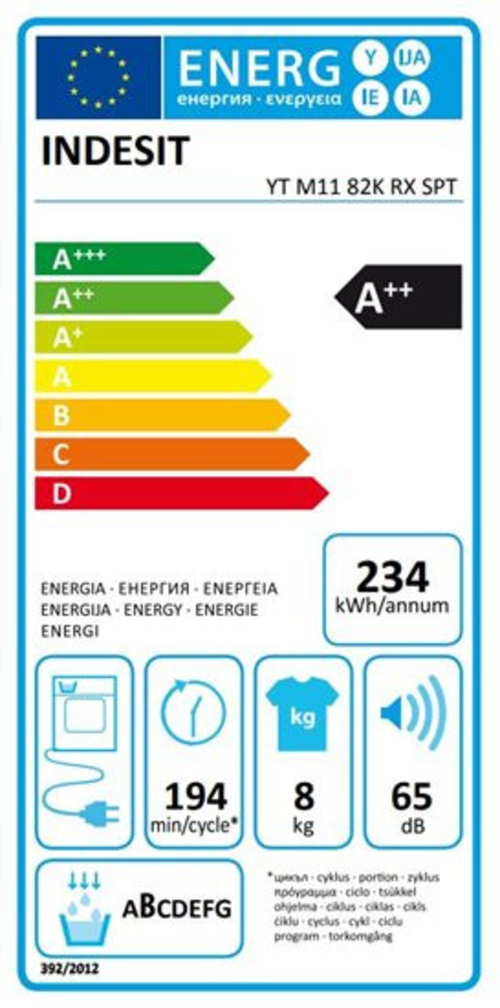 Secadora Bomba de Calor INDESIT YT M11 82K RX SPT Blanco 8KG