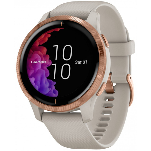 Reloj Inteligente Garmin Venu Beige Oro Rosa 7 Actividades