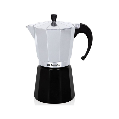 Cafetera de Aluminio ORBEGOZO KFM-330 INOX-Negro 3 Tazas