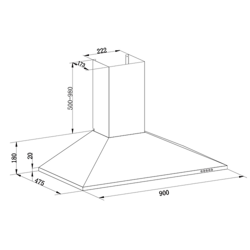 Campana Decorativa ORBEGOZO DS 59190 IN Inox 90CM