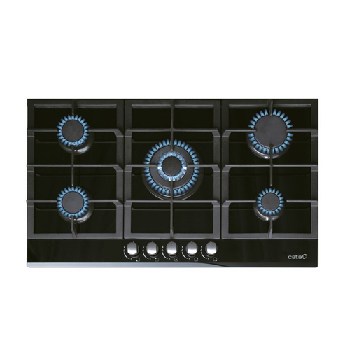 Placa de Gas CATA LCI 9041BK Negro  87cm Natural y Butano 