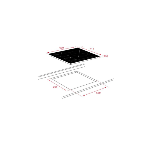 Vitrocerámica de Inducción TEKA IBC 63015 Cristal Negro  60cm 