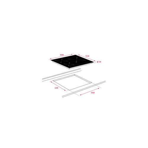Vitrocerámica de Inducción TEKA  IZC 63015 Cristal Negro  60cm