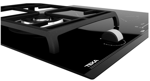 Placa Mixta TEKA JZC 63312 ABN Cristal Negro  60cm induccion + gas natural 