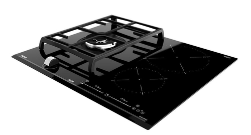 Placa Mixta TEKA JZC 63312 ABN Cristal Negro  60cm induccion + gas natural 