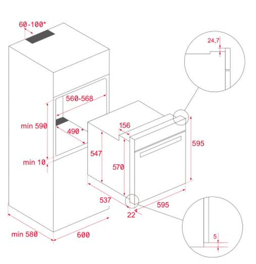 Horno Multifunción TEKA  HCB 6535 INOX  70L