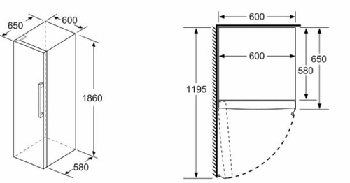 Nevera Una Puerta BALAY 3FCE563WE Blanco Cíclico