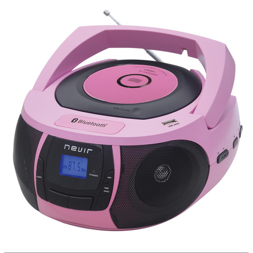 Radio CD/FM Nevir NVR-481UB ROSA Bluetooth 2W MP3 