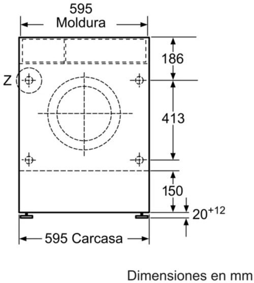 Lavadora Secadora BALAY 3TW773B  INTEGRABLE  7KG 4KG 1200RPM