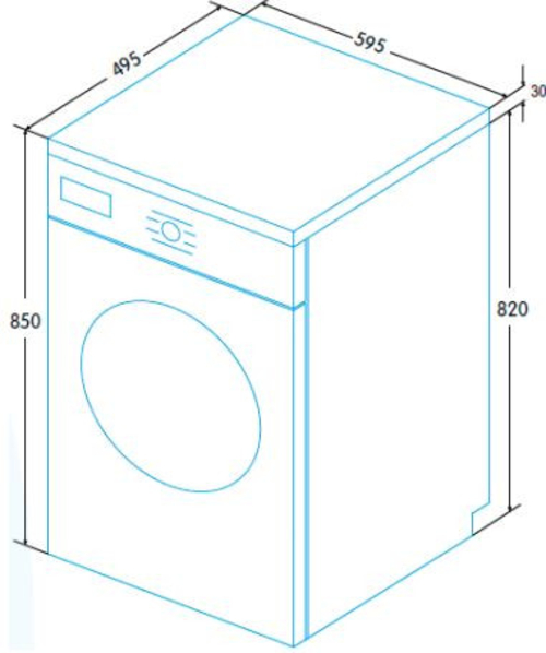 Lavadora Carga Frontal KROMSLINE KLA-CM-127-G5 Blanco 7KG 1200RPM